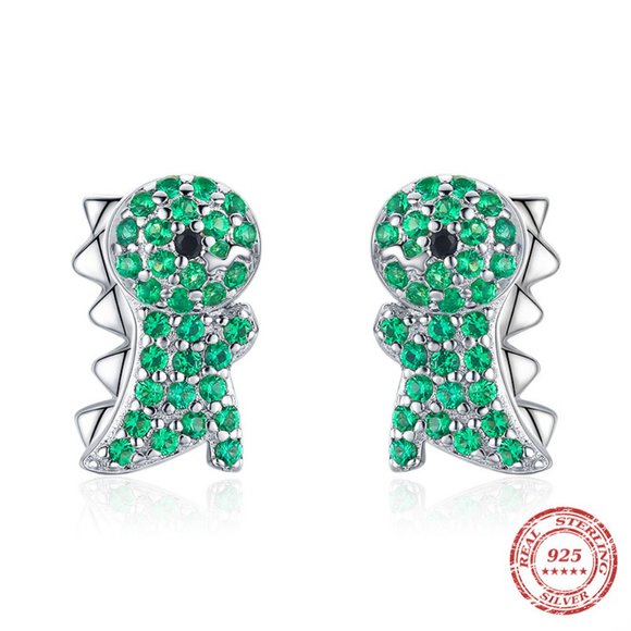 Dinosaur Stud Earrings - Picture 7 of 7